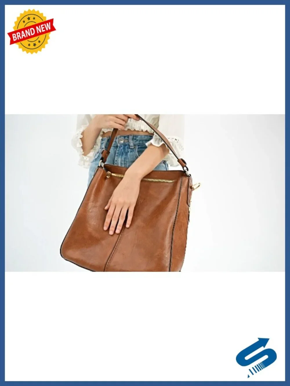 Women's 3Pc PU Leather Crossbody Hobo Bag Set with Wallet, Adjustable Straps
